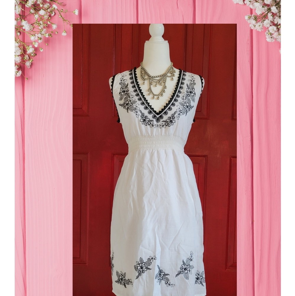 Boho embroidered dress